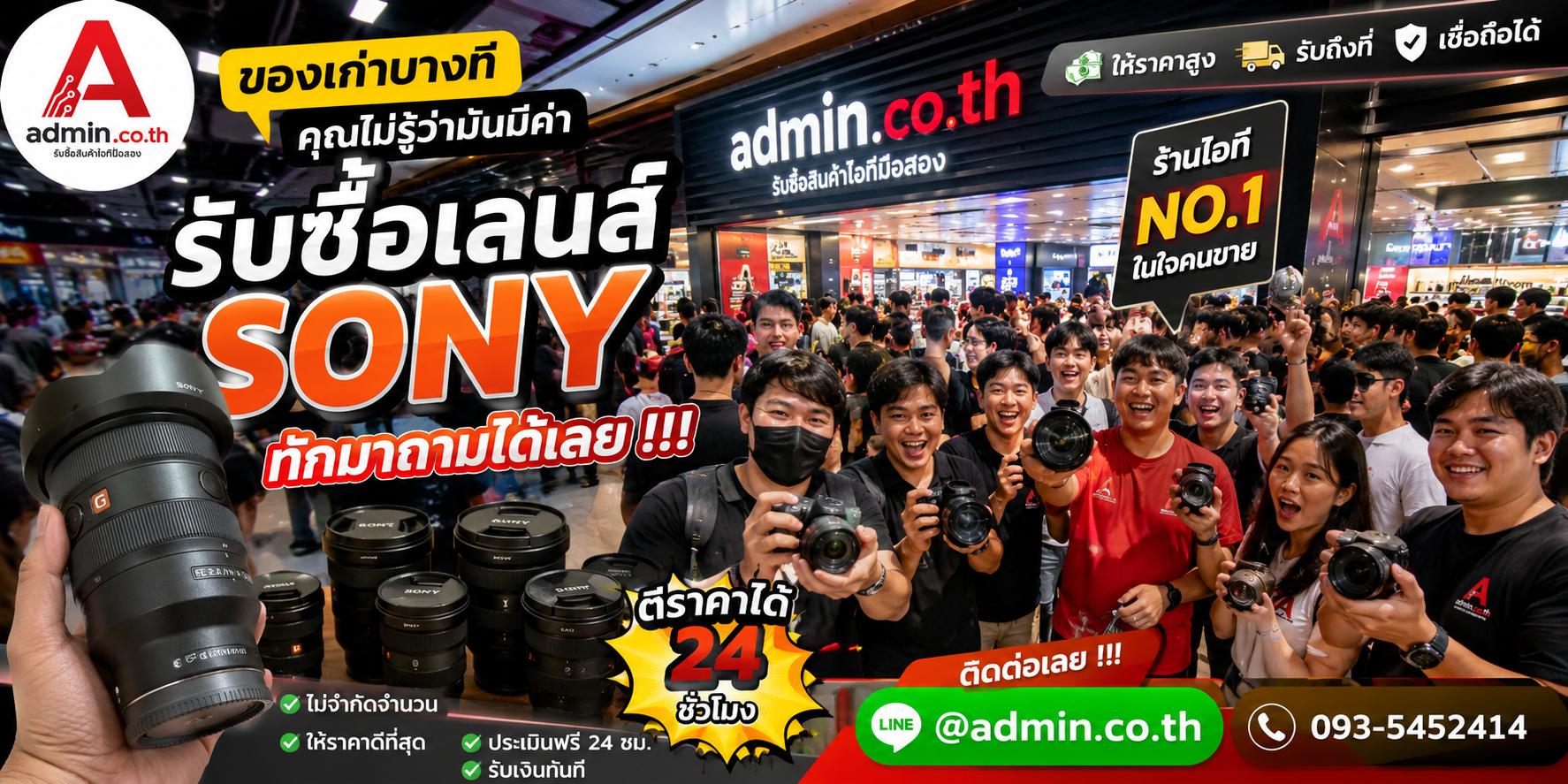 รับซื้อเลนส์ Sony มือสอง เก่า รับถึงที่ ให้ราคาสูง โดย admin.co.th